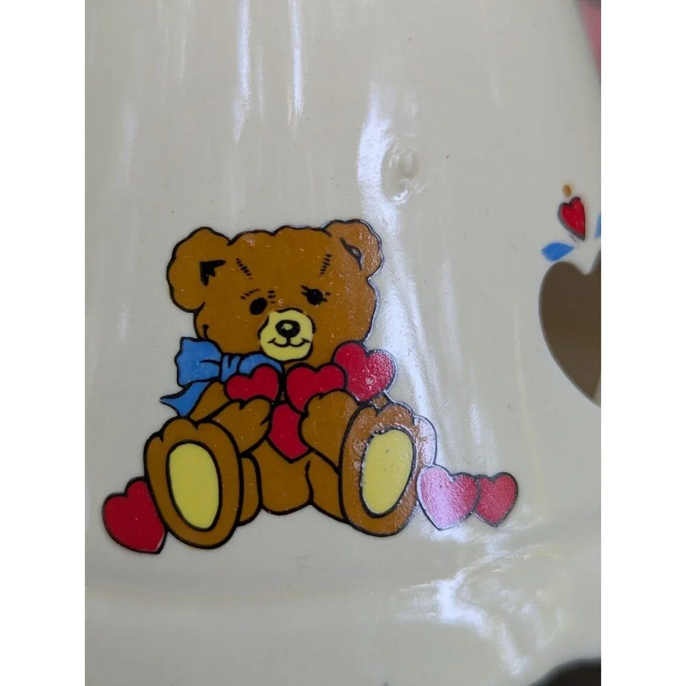 Vintage Giftco Ceramic Love Lamp Votive Candle Holder Teddy Bear Hearts Boxed